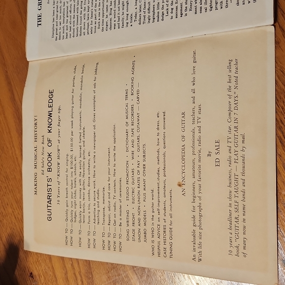 Vintage 1955 Guitar Book Guitarists' Book Of Knowledge - Picture 2 of 8